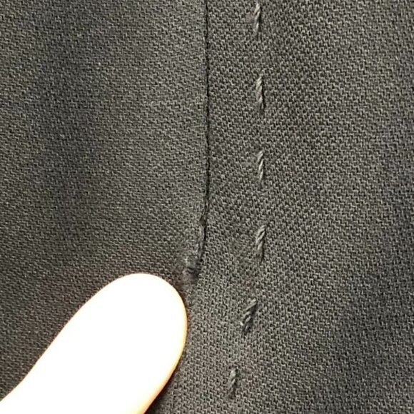 Max Mara Black Wool Knee Length Skirt back slit  size 12 - Picture 13 of 15